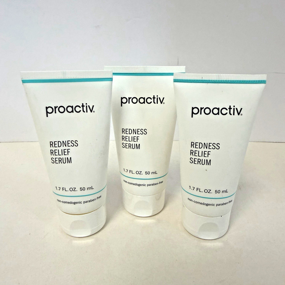 Lot of 3 PROACTIV REDNESS RELIEF SERUM 1.7 oz Bottle SEALED Acne Skin Care